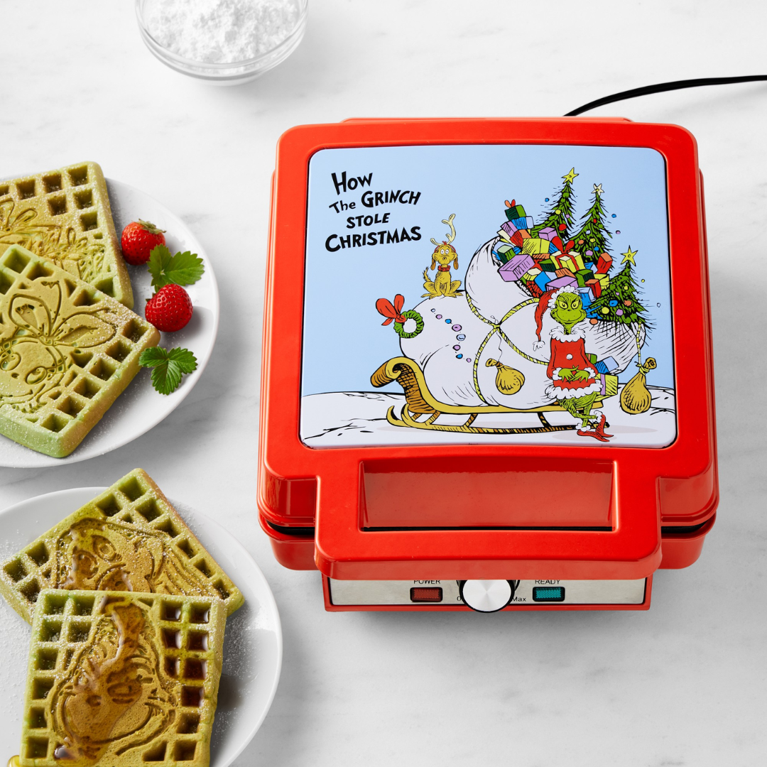 New Grinch Deluxe Waffle Makers Exclusively Available at Williams Sonoma