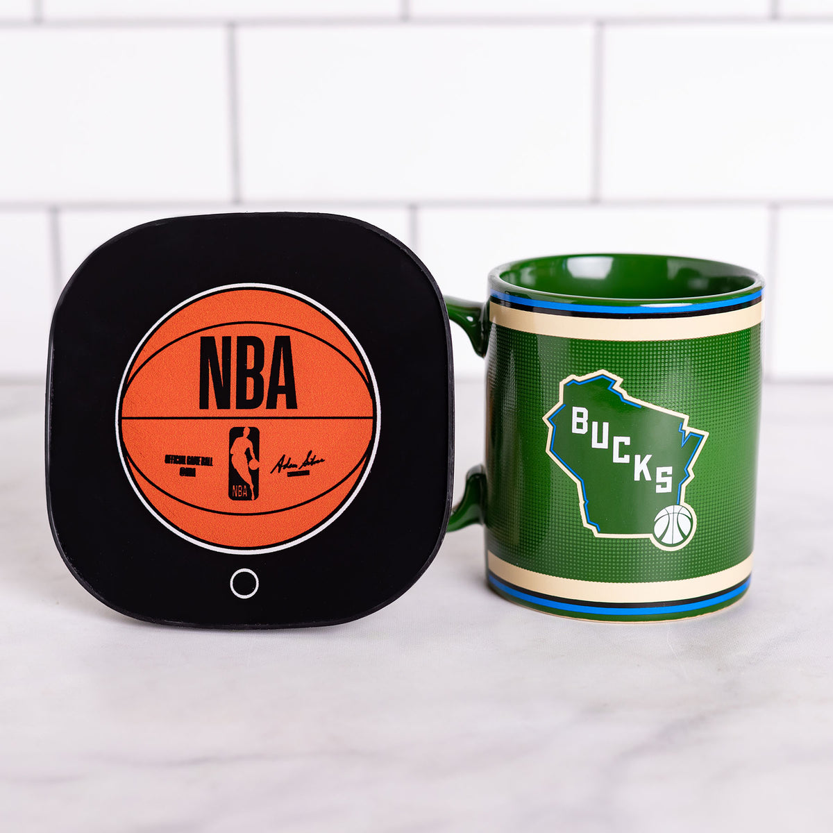 NBA Milwaukee Bucks Logo 12oz Mug Warmer Set
