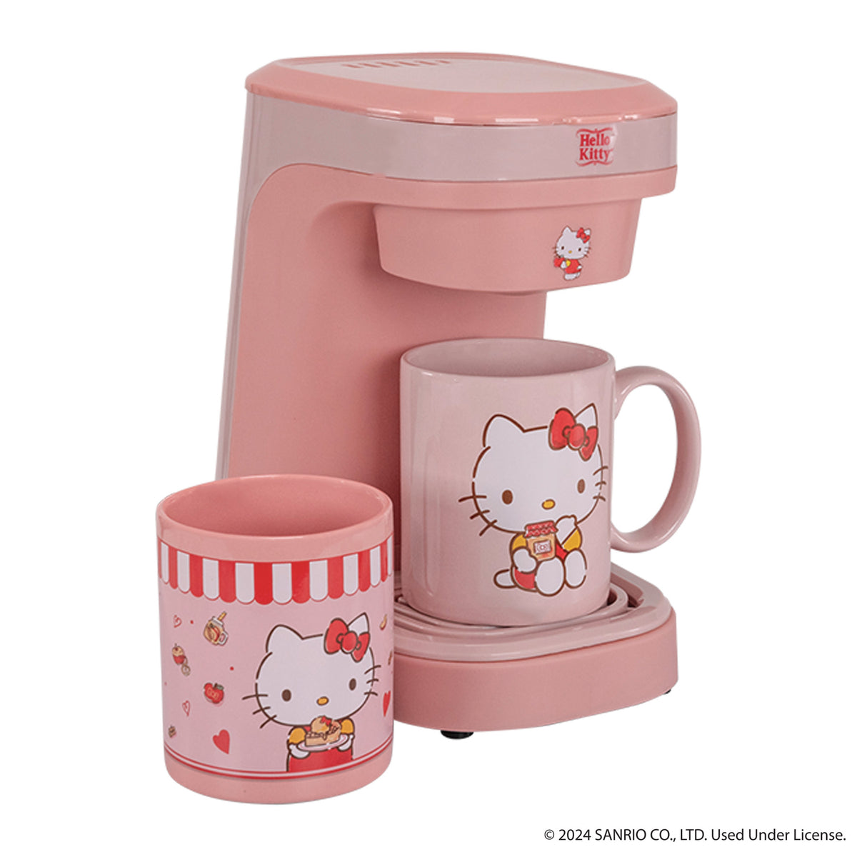 Hello Kitty Single Cup Coffee Maker Gift Set with 2 Mugs