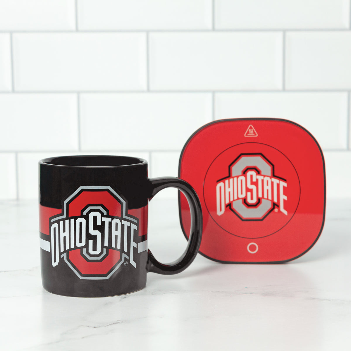 Ohio State Buckeyes Brutus Buckeye 12oz Mug Warmer Set