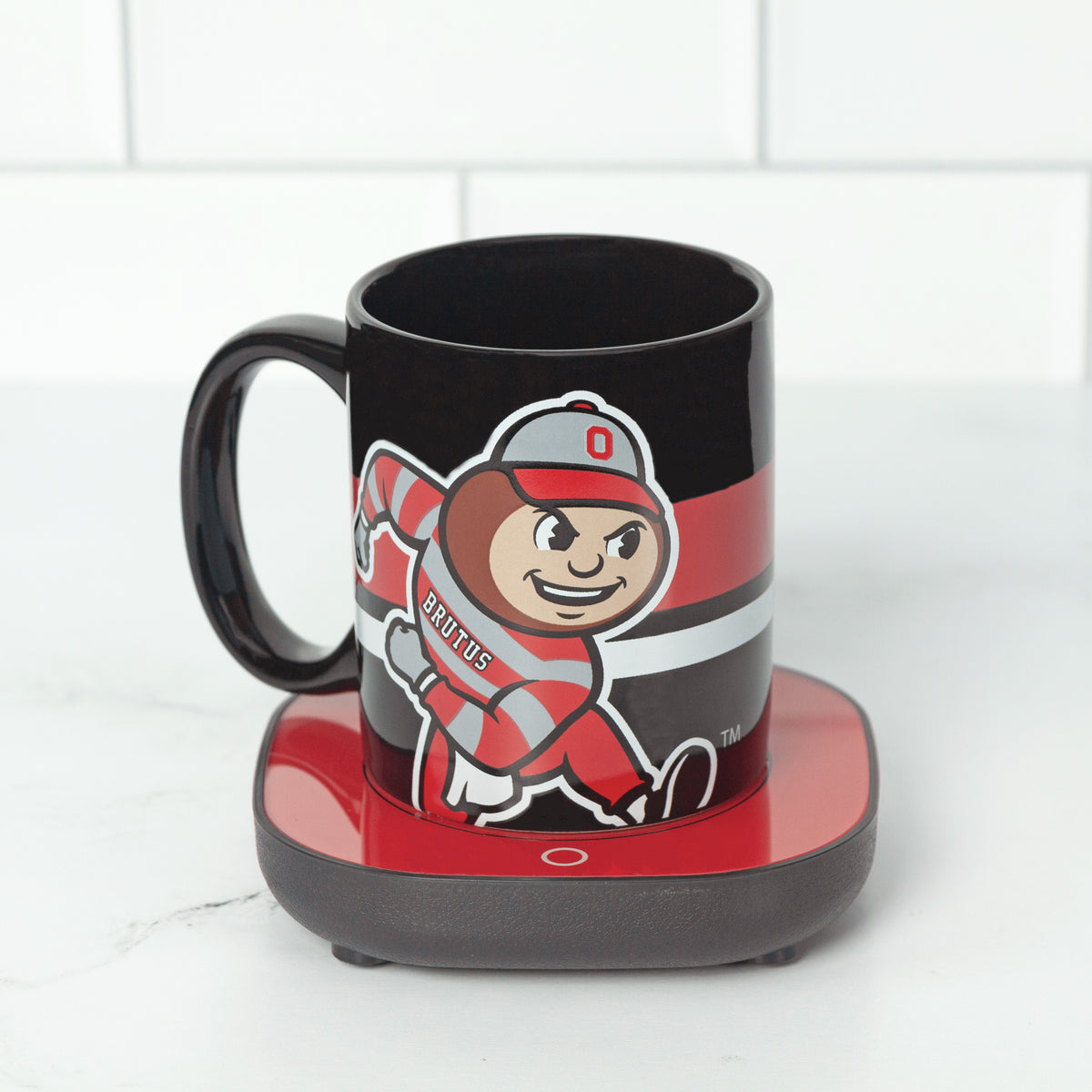 Ohio State Buckeyes Brutus Buckeye 12oz Mug Warmer Set