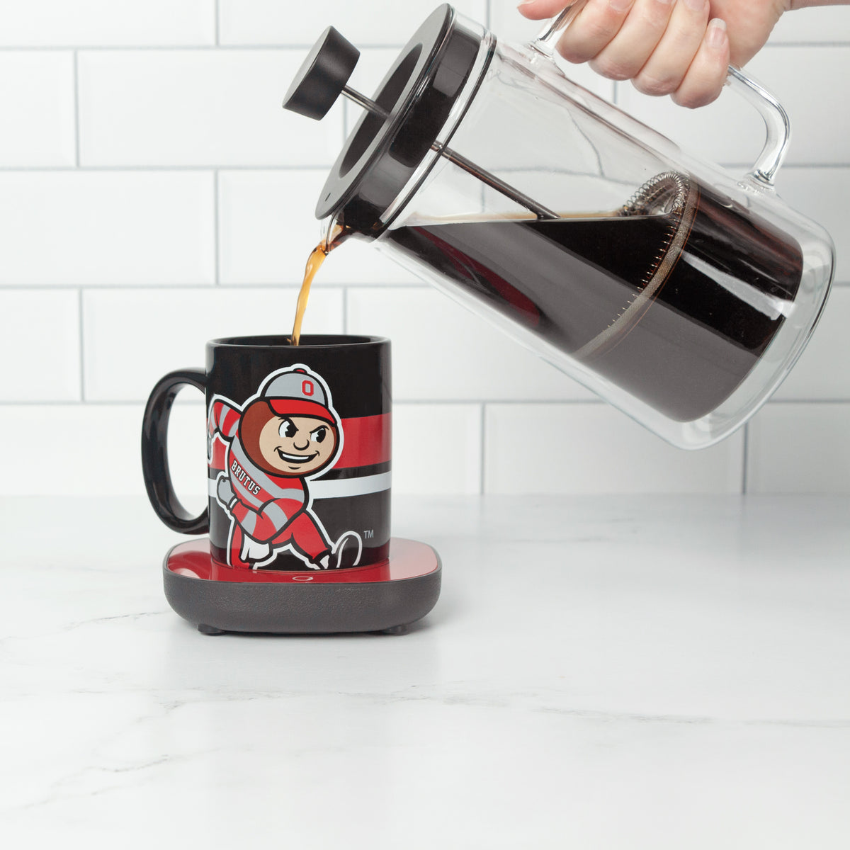 Ohio State Buckeyes Brutus Buckeye 12oz Mug Warmer Set