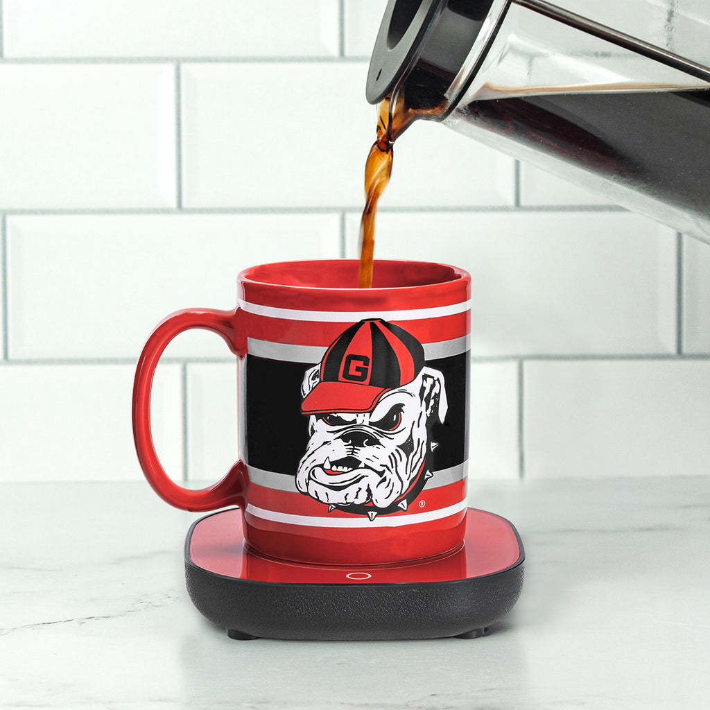 Georgia Bulldogs Hairy Dawg 12oz Mug Warmer Set - Uncanny Brands