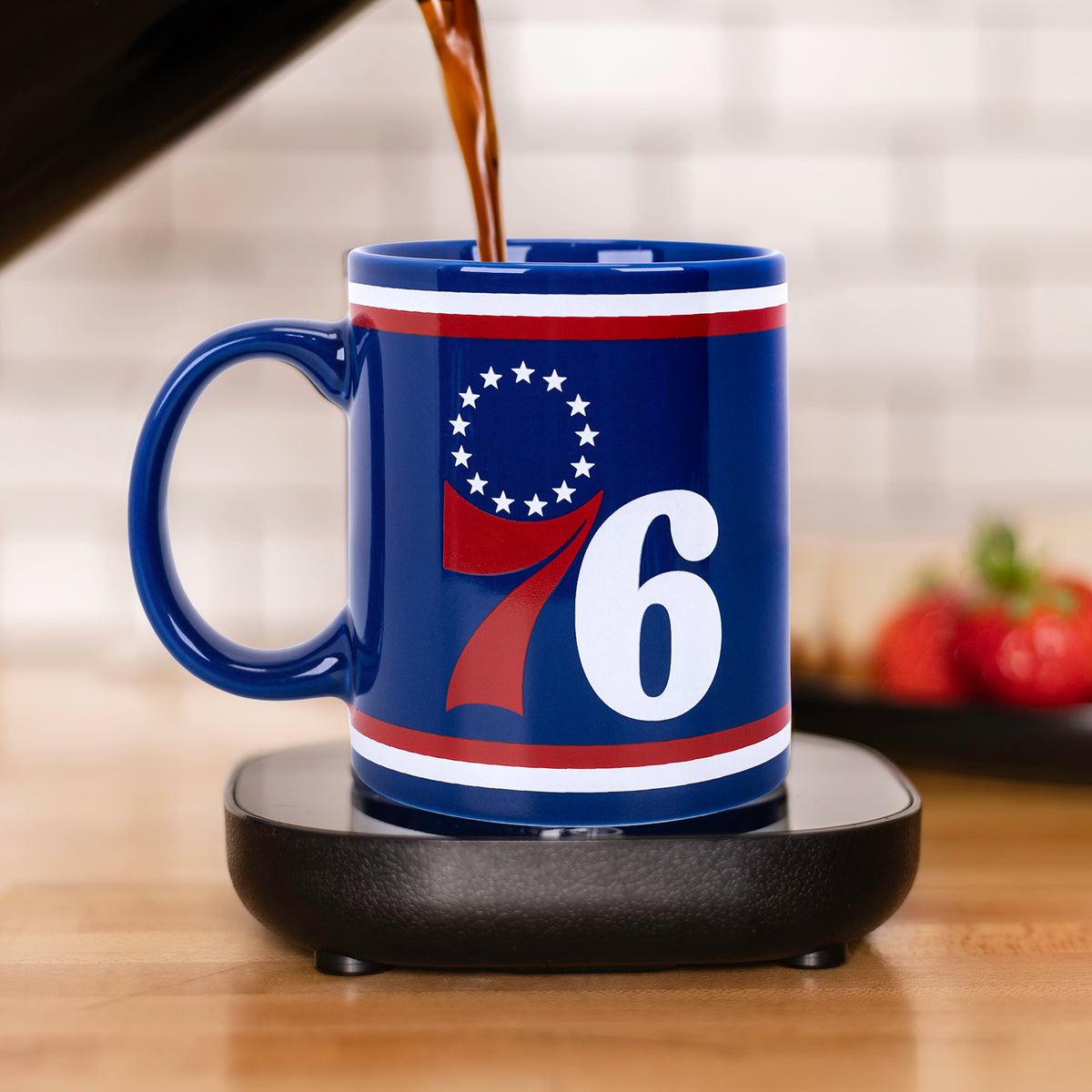NBA Philadelphia 76ers Logo 12oz Mug Warmer Set