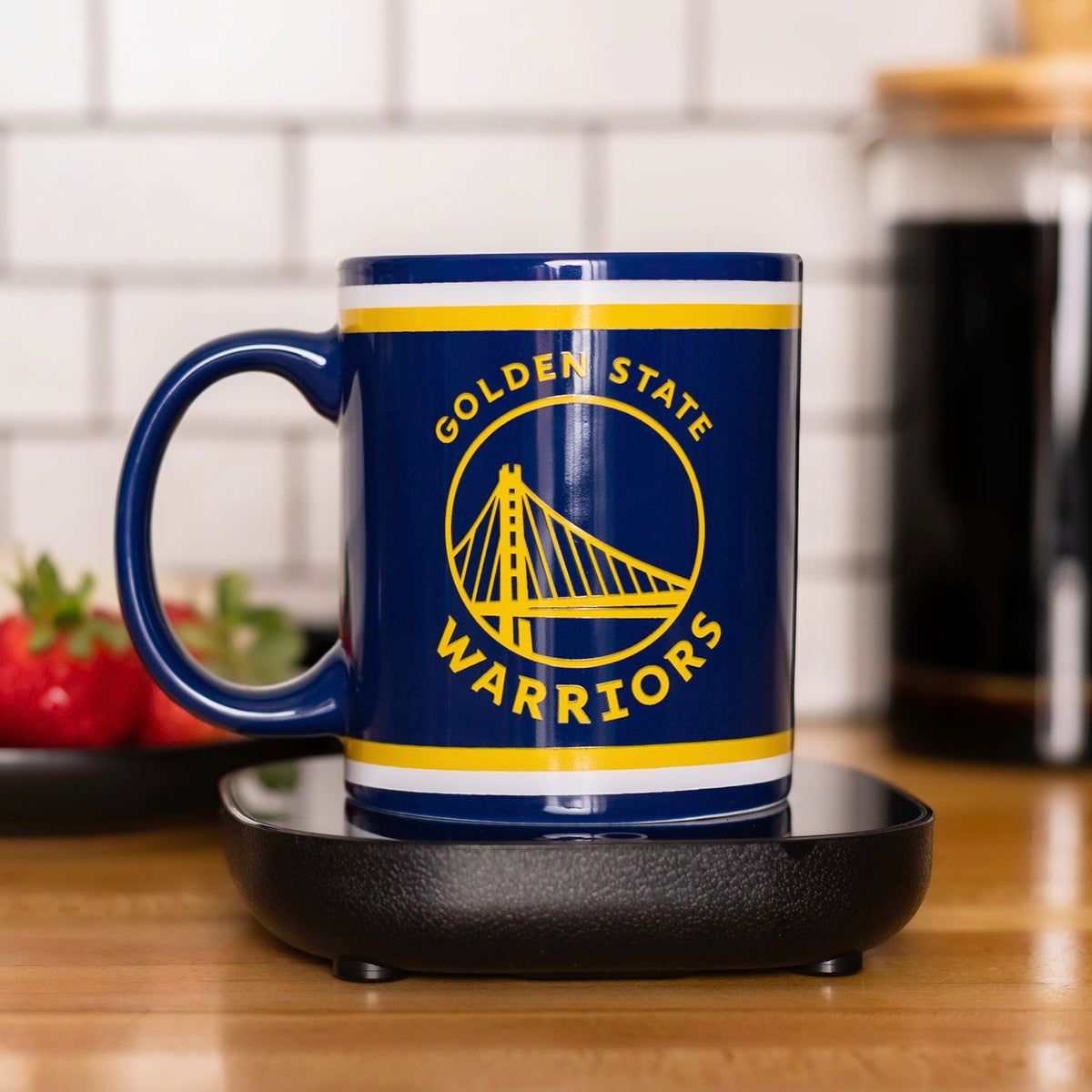 NBA Golden State Warriors Logo 12oz Mug Warmer Set