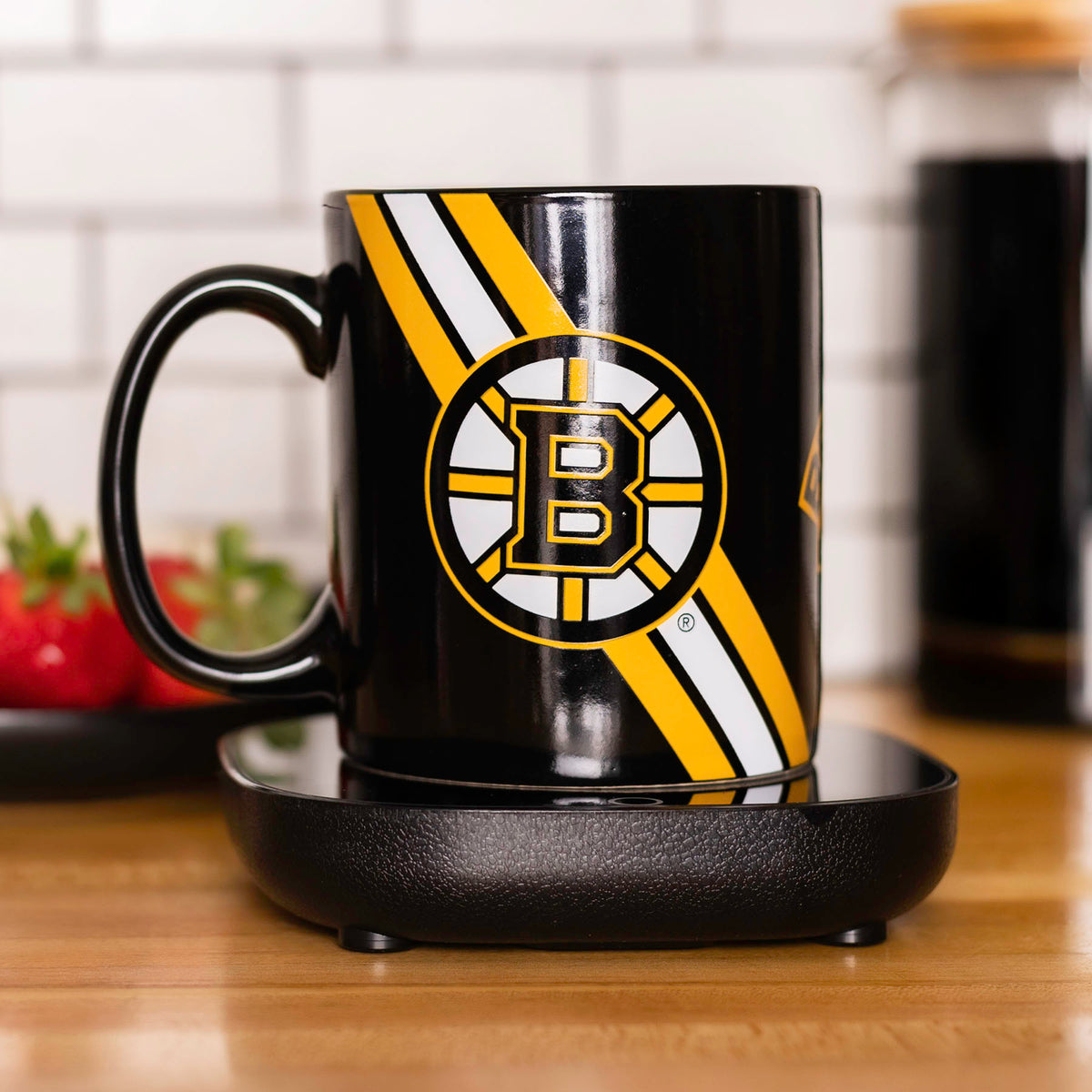 NHL Boston Bruins Logo 12oz Mug Warmer Set