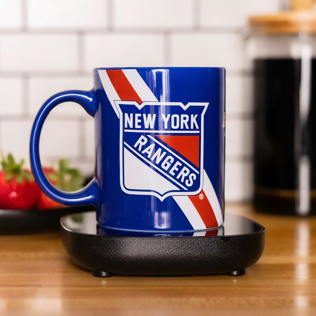 NHL New York Rangers Logo Mug Warmer Set