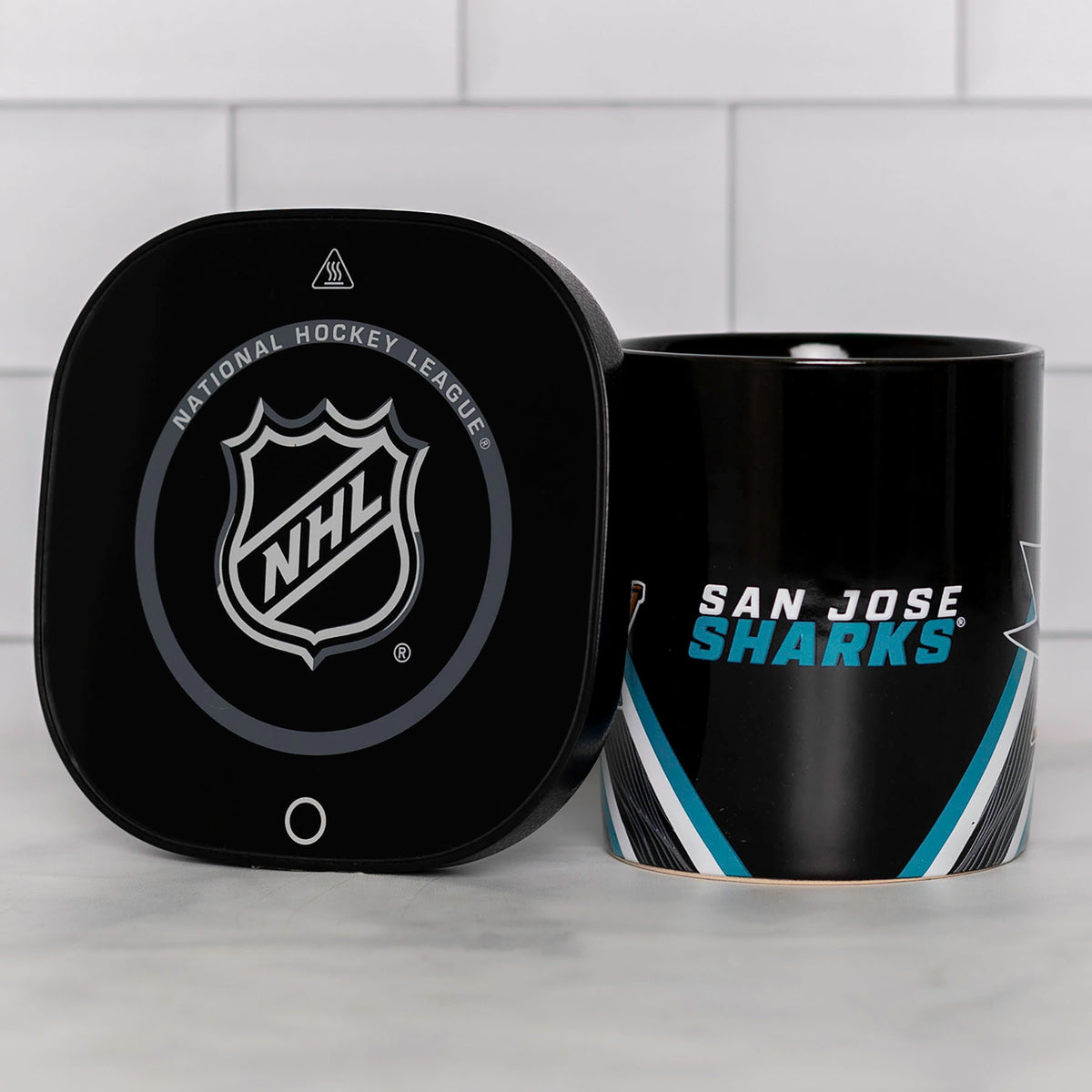 San Jose Sharks Logo 12oz Mug Warmer Set