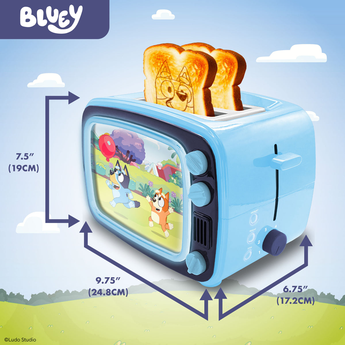 Bluey Retro Light Up TV Toaster