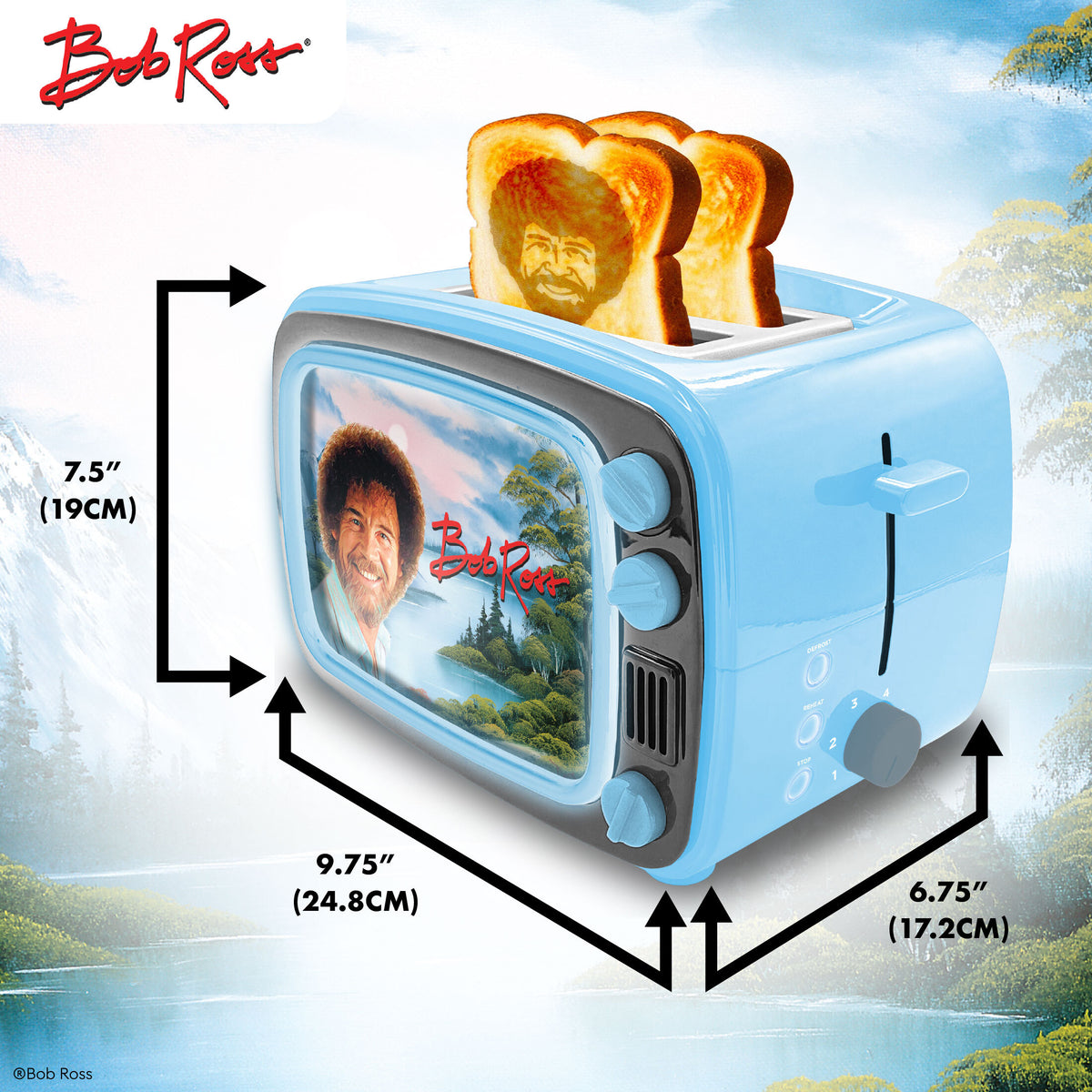 Bob Ross Retro Light Up TV Toaster
