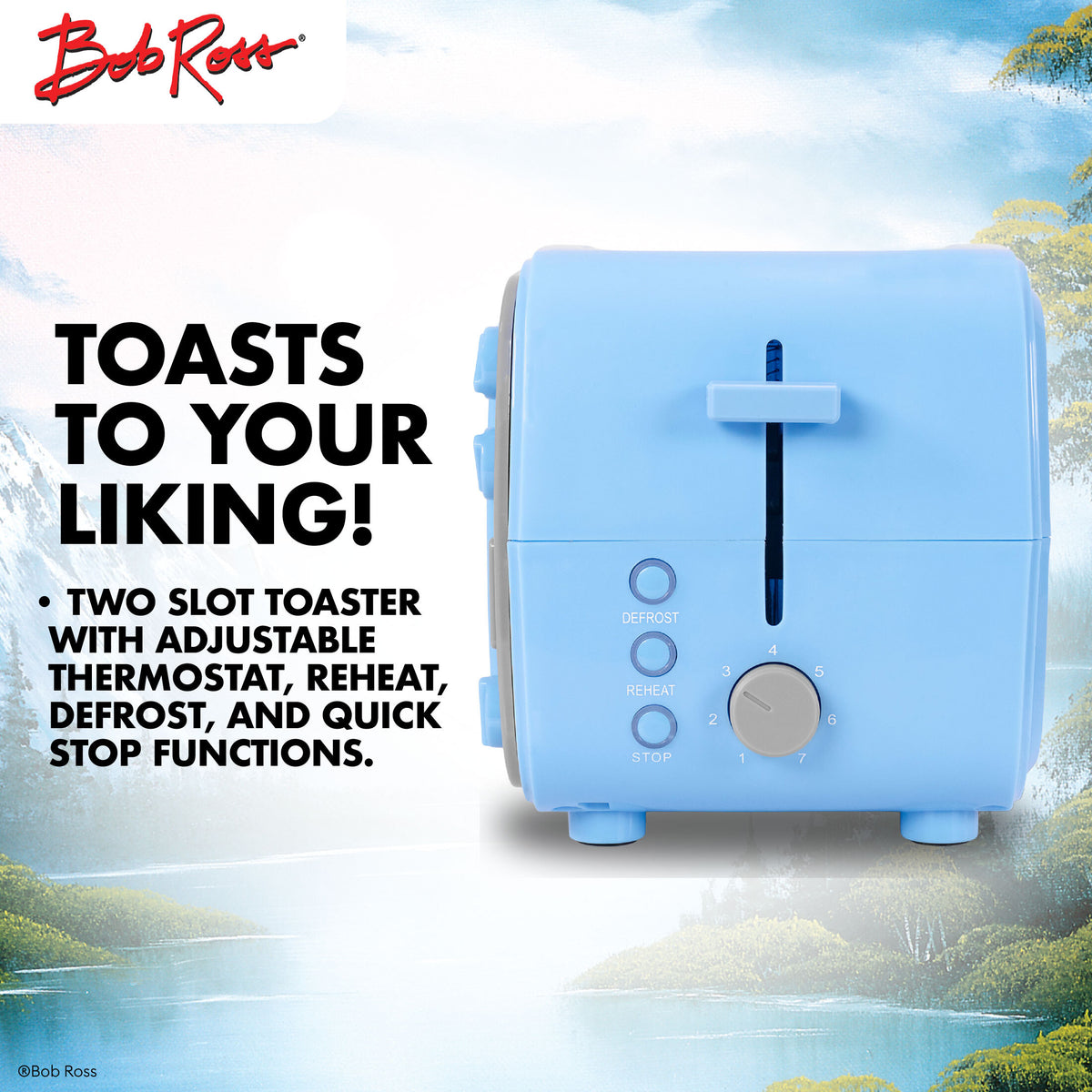 Bob Ross Retro Light Up TV Toaster