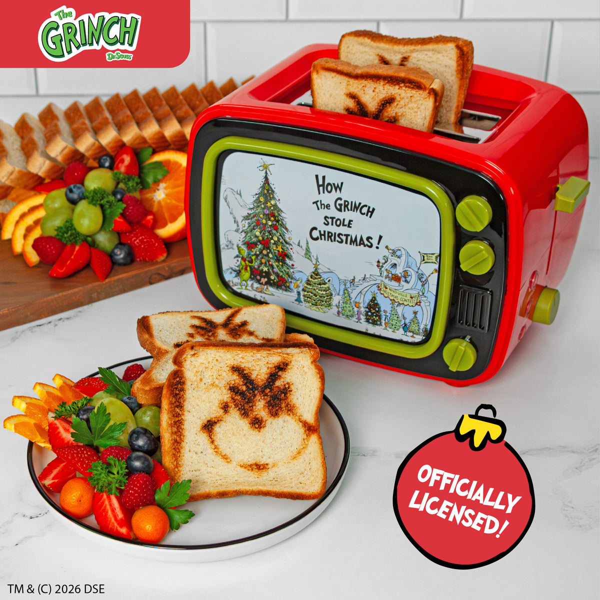Dr. Seuss How the Grinch Retro Light Up TV Toaster