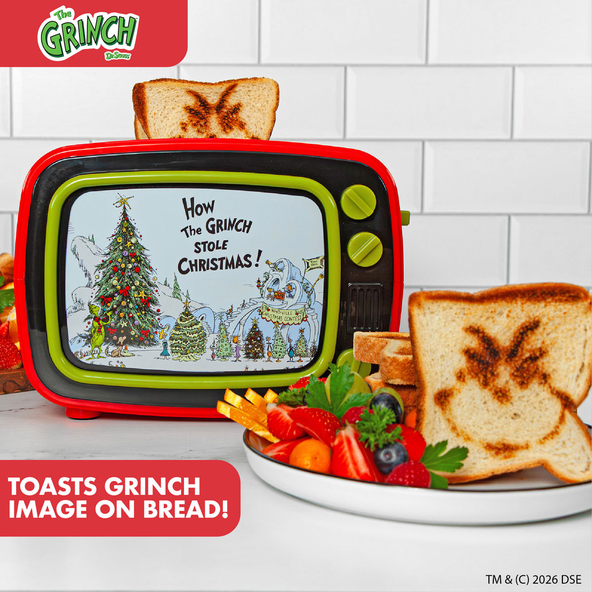 Dr. Seuss How the Grinch Retro Light Up TV Toaster