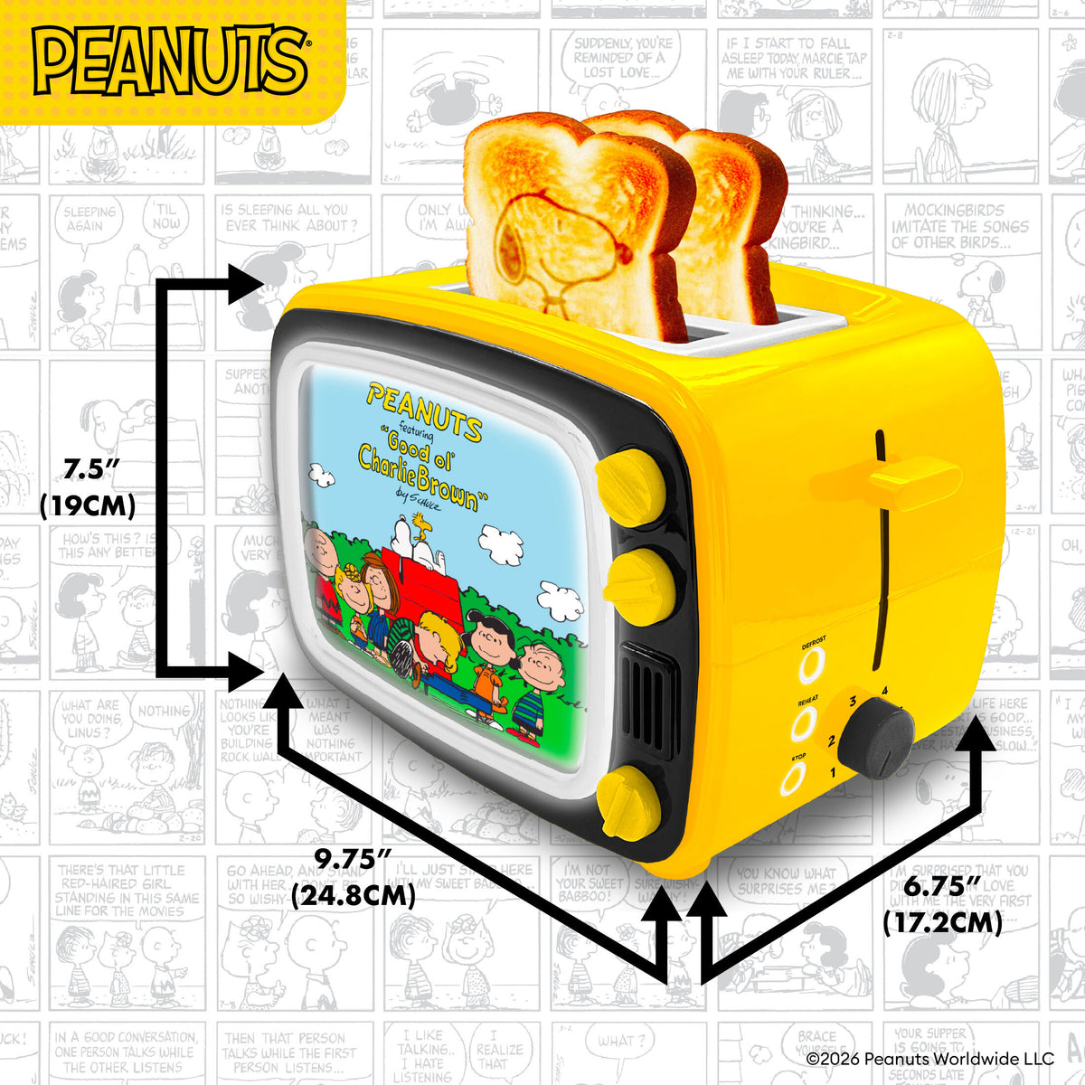 Peanuts Retro Light Up TV Toaster