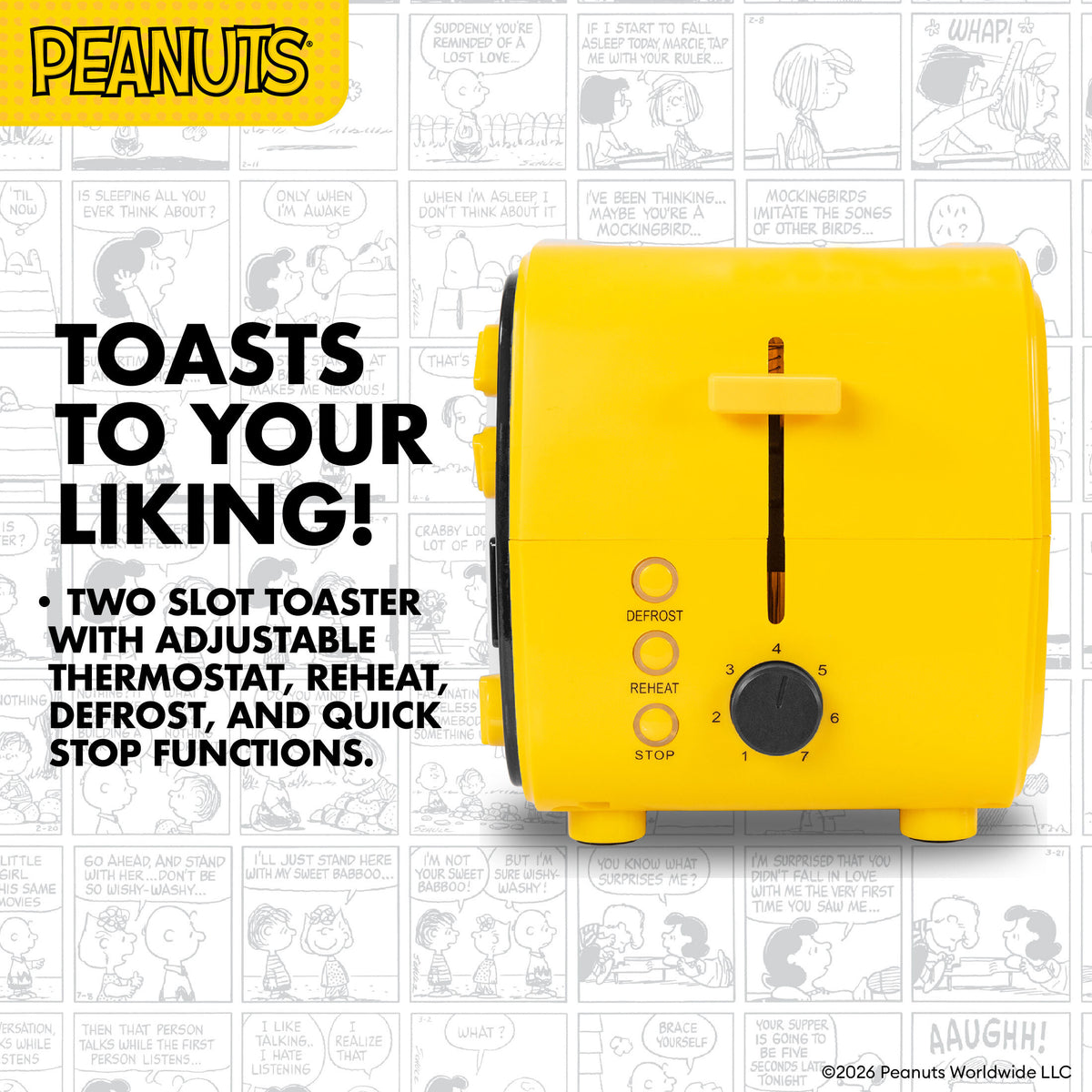 Peanuts Retro Light Up TV Toaster