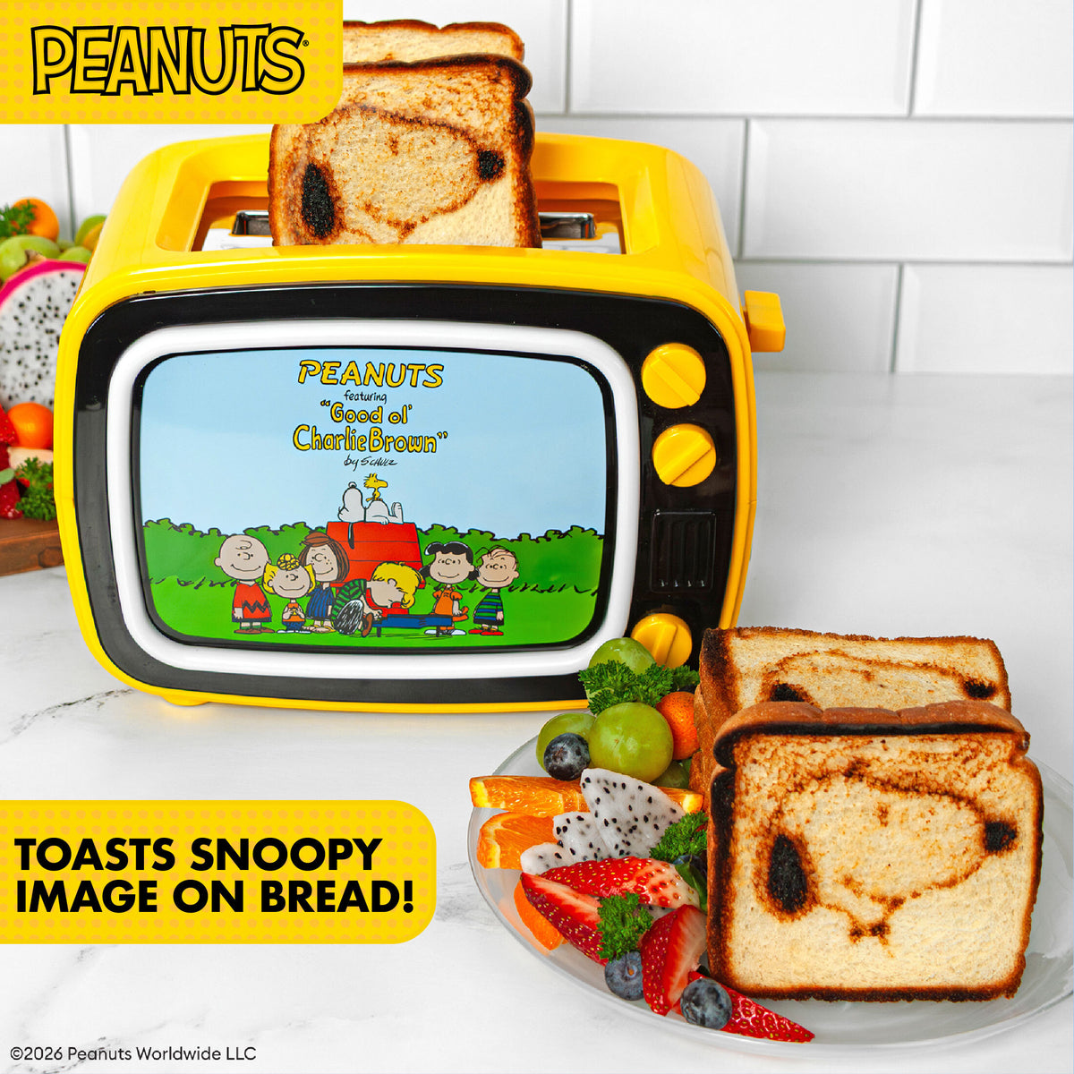Peanuts Retro Light Up TV Toaster