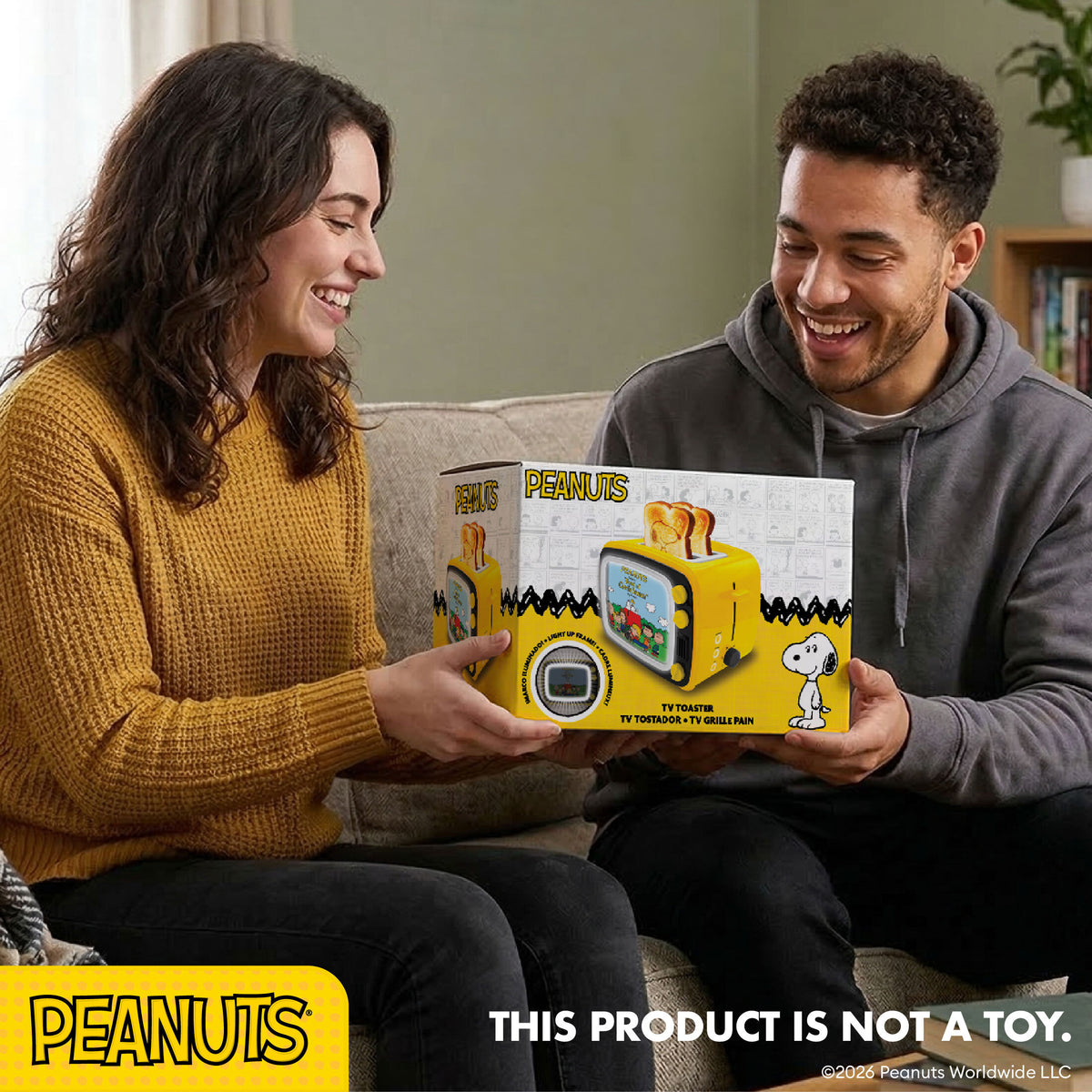 Peanuts Retro Light Up TV Toaster