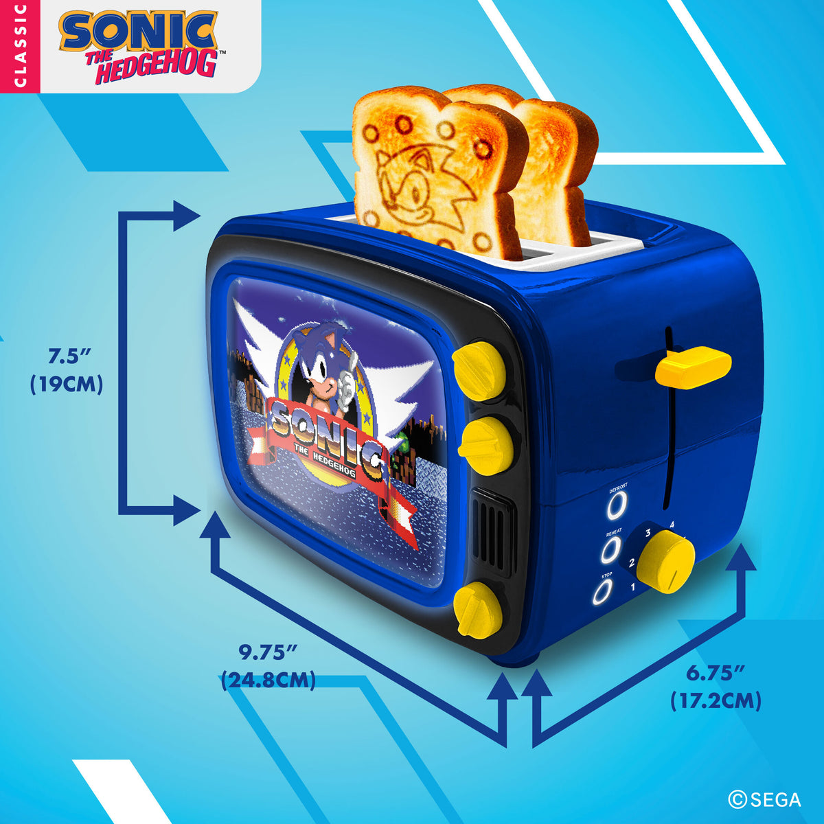 Sonic the Hedgehog Retro Light Up TV Toaster