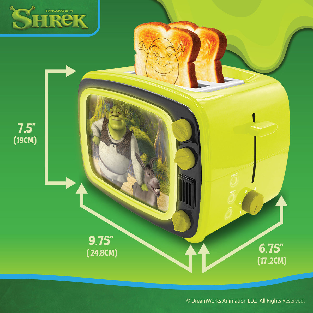 Shrek Retro Light Up TV Toaster