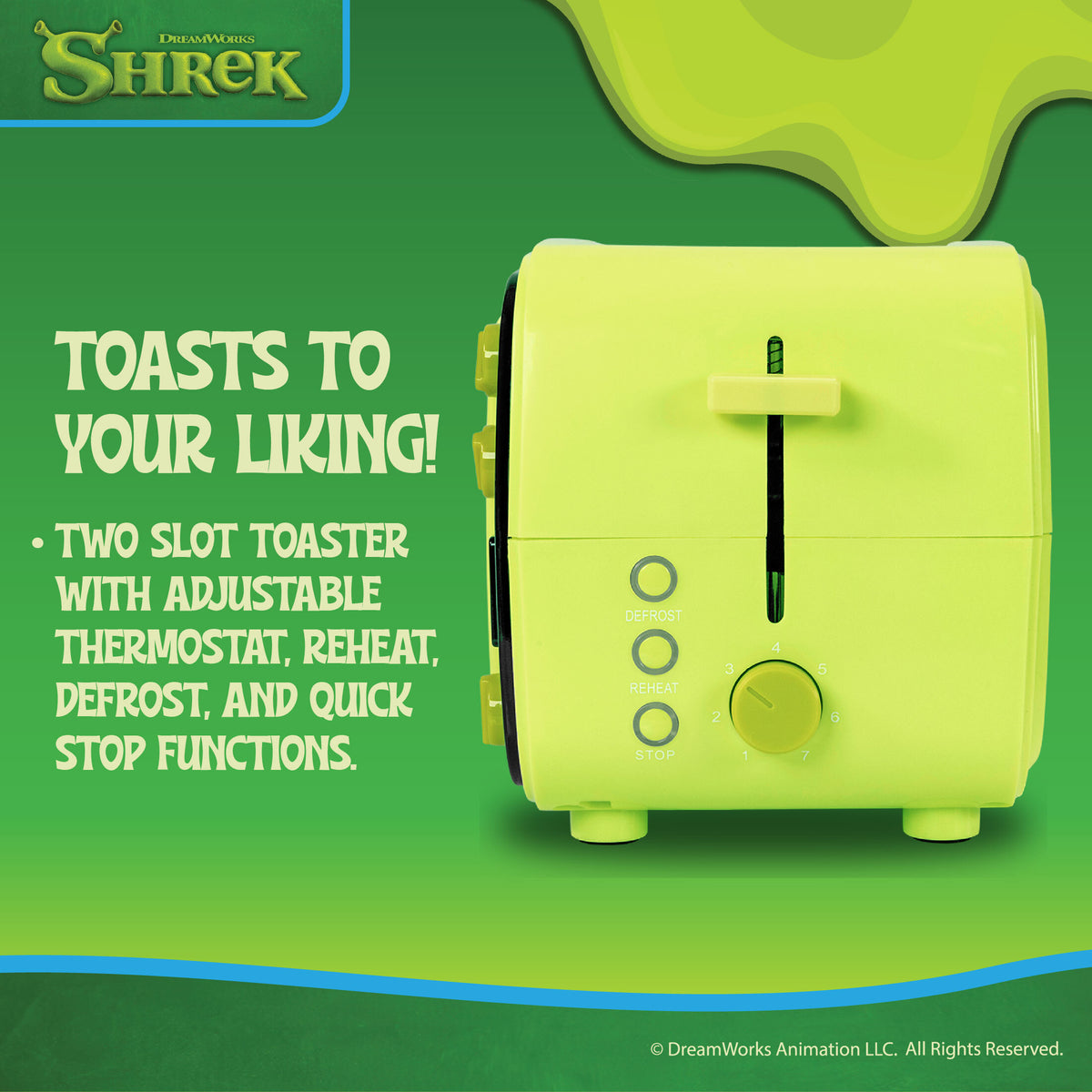 Shrek Retro Light Up TV Toaster