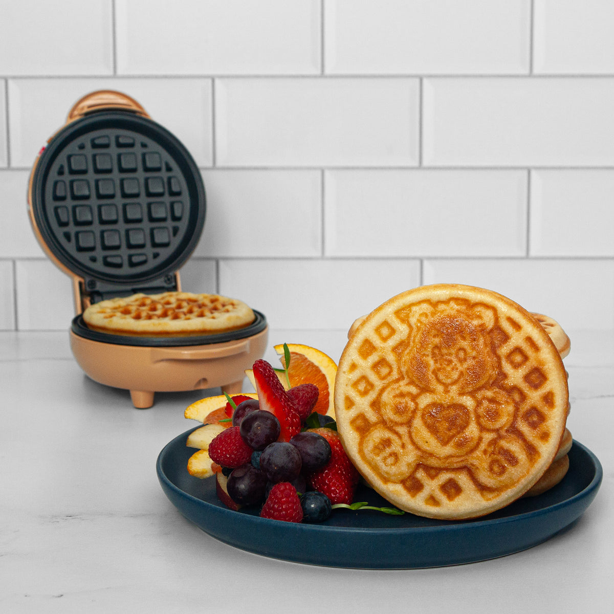 Uncanny Brands Brown Care Bears 'Tenderheart' American Mini Waffle Maker