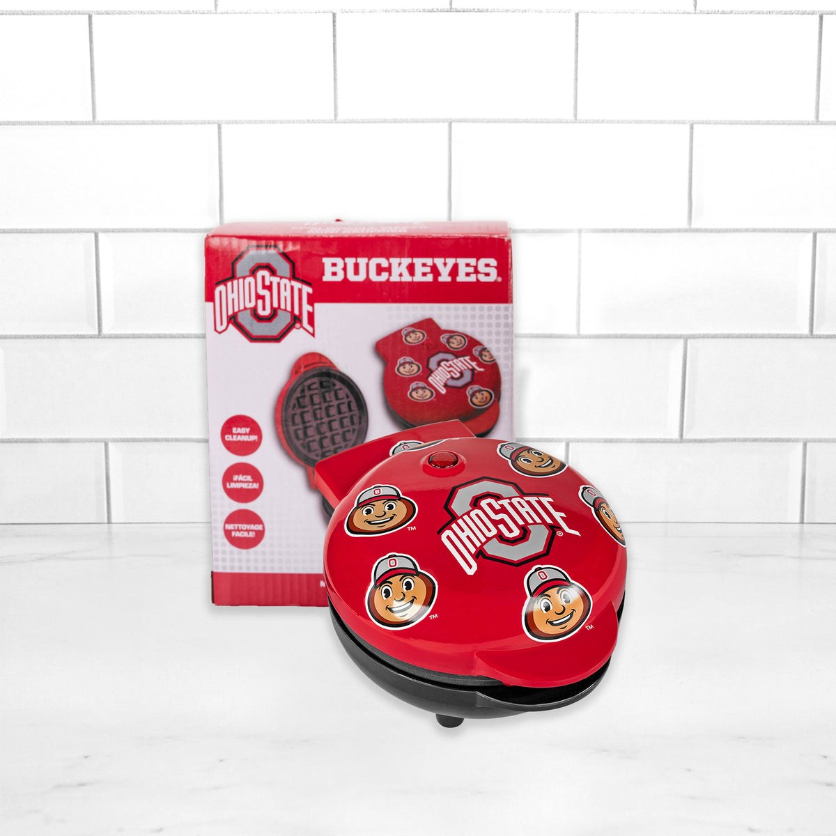 Ohio State Buckeyes Brutus Buckeye Mini Waffle Maker