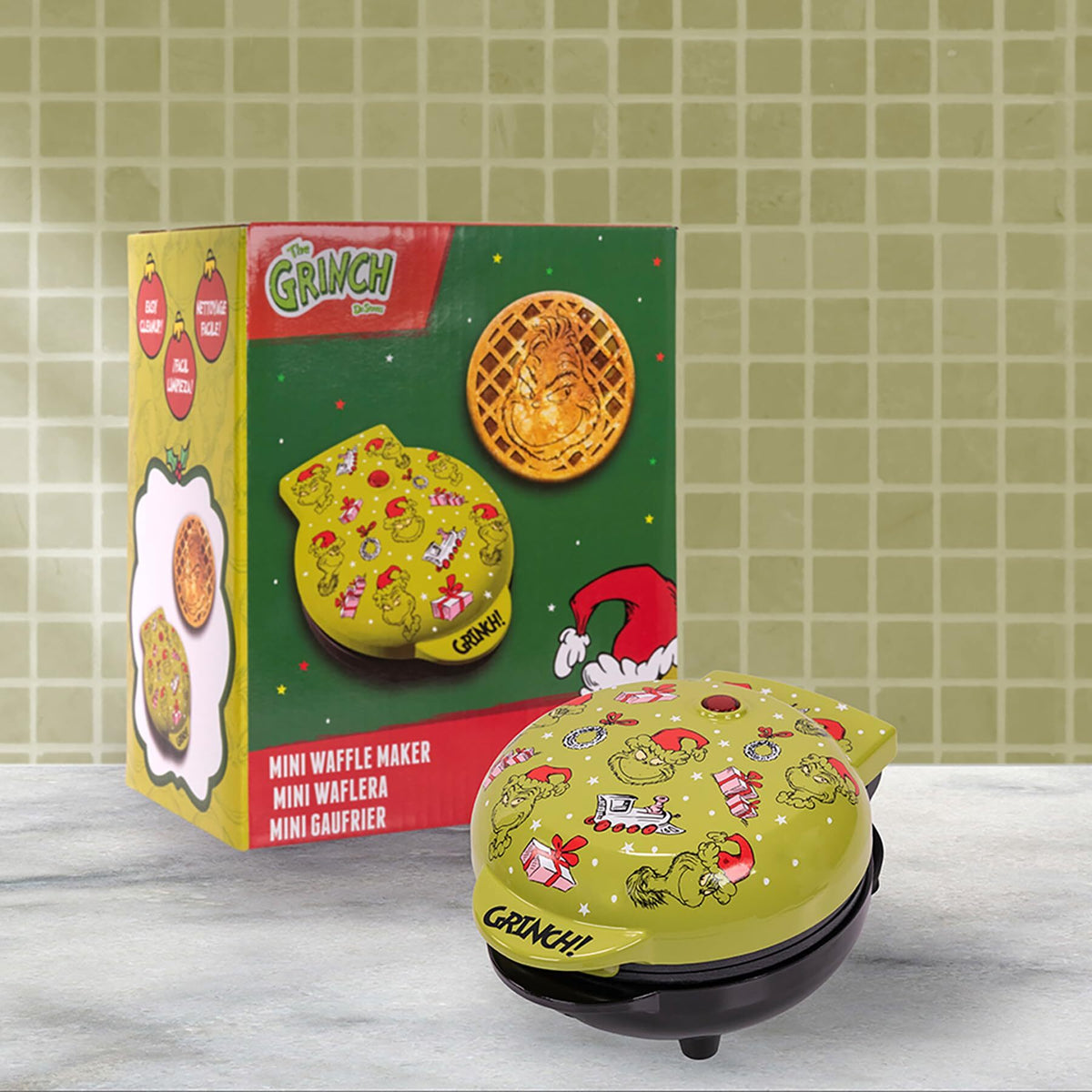 Dr. Seuss Grinch Mini Waffle Maker