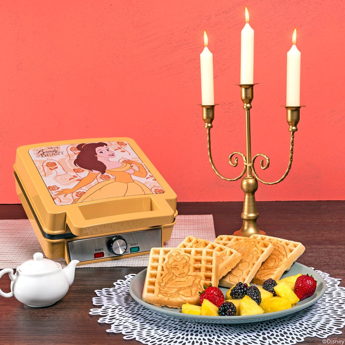 Disney Beauty and the Beast Deluxe Waffler - Uncanny Brands