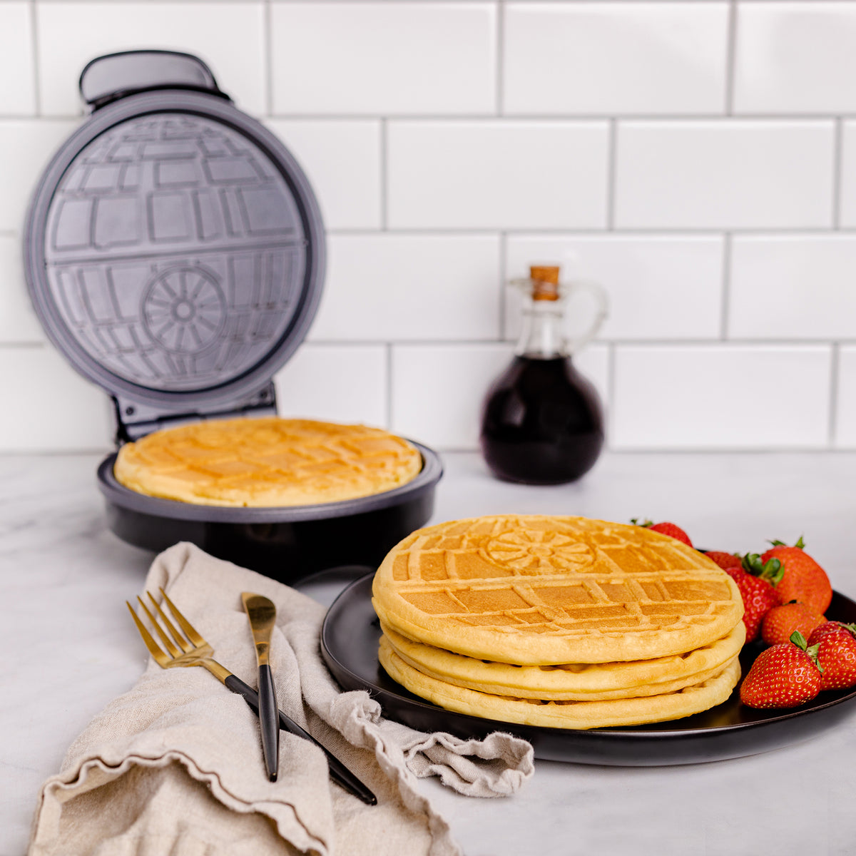 Uncanny Brands Star Wars Halo Death Star Waffle Maker - 21874506