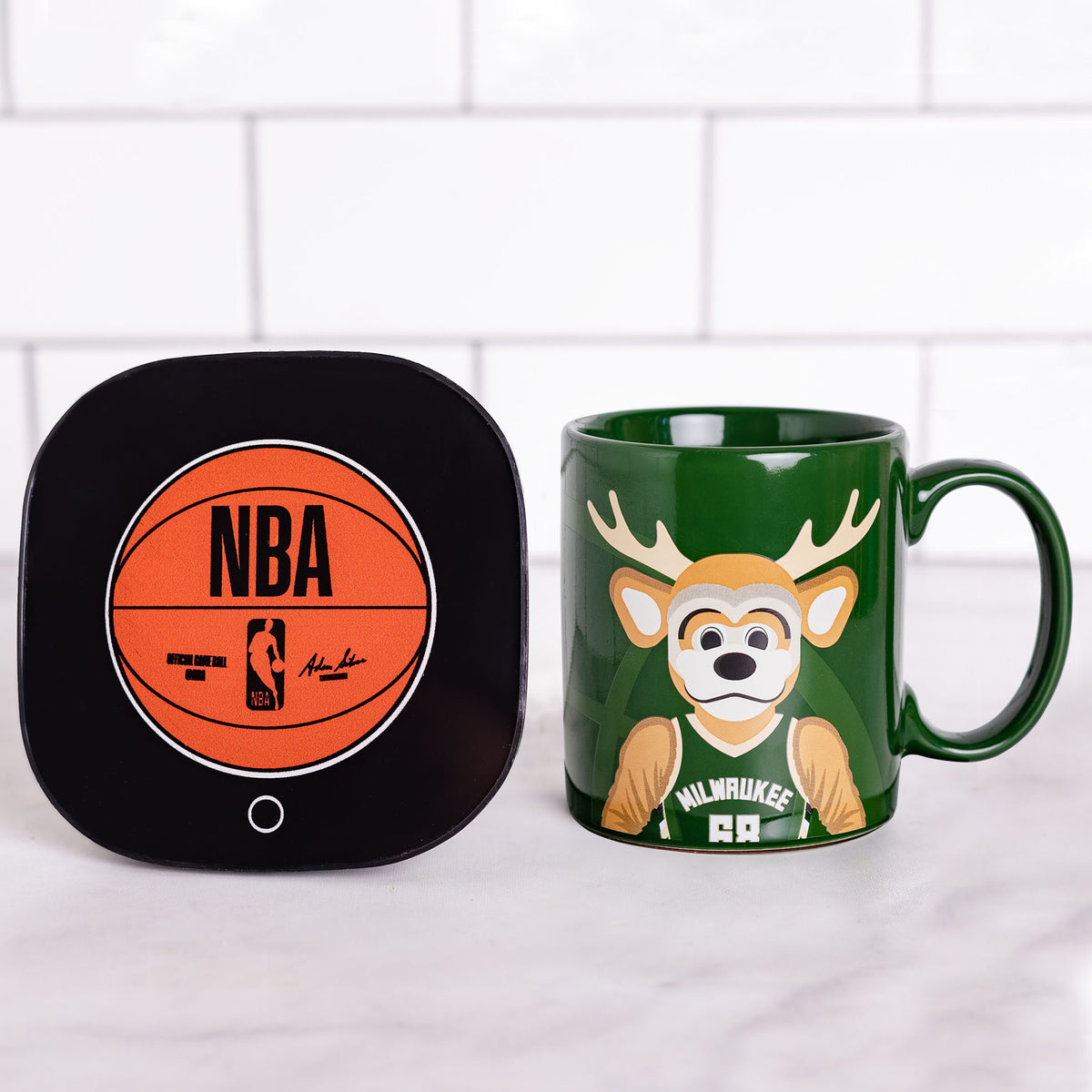 NBA Milwaukee Bucks Bango Mascot Mug Warmer Set