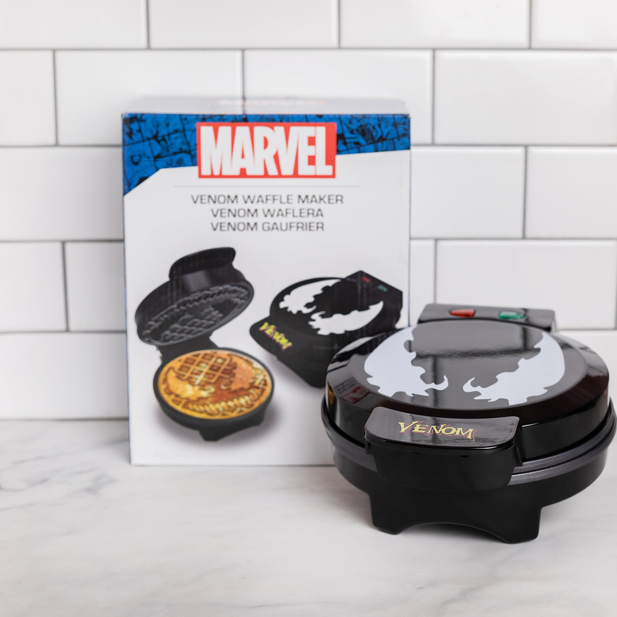 Uncanny Brands Marvel Venom Mini Waffle Maker GameStop Exclusive