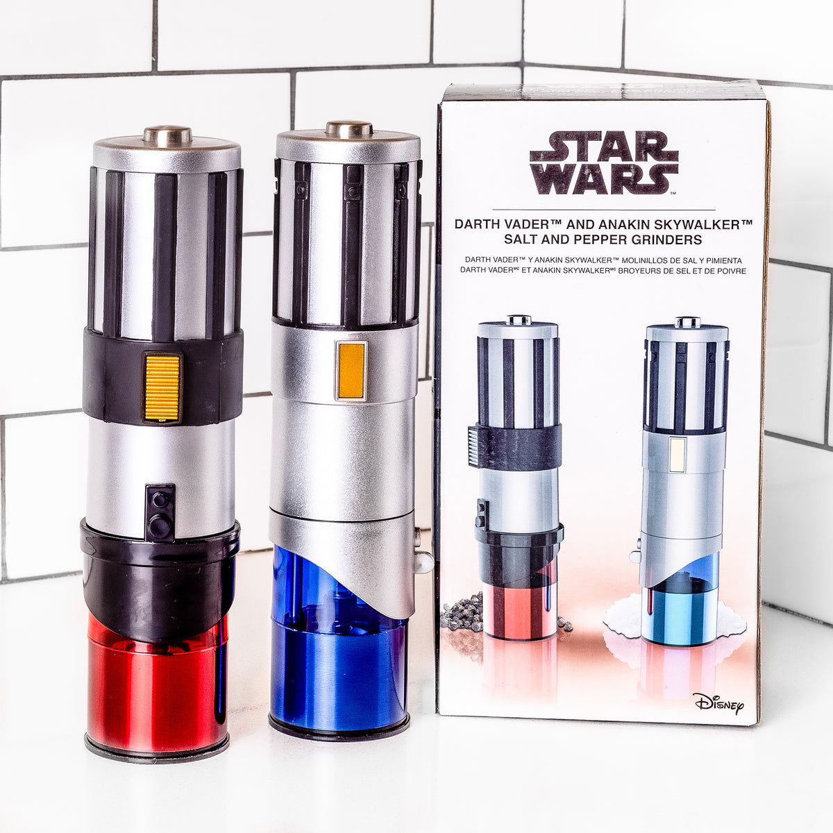 Star Wars Lightsaber Electric Salt &amp; Pepper Mill Grinder Set