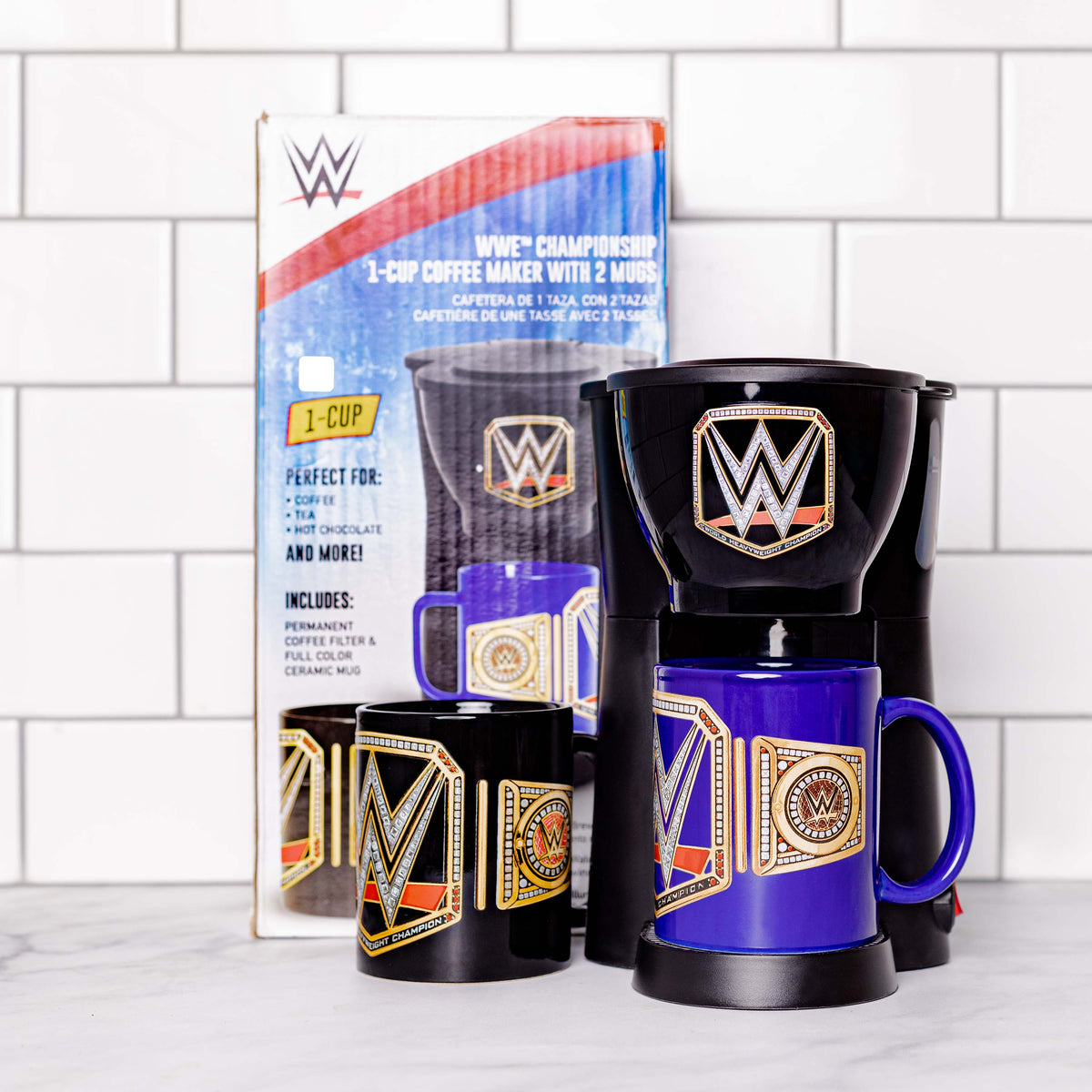Coffee Percolator And Mugs Kit Perfect For